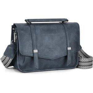 Crossbody Bag with Wide Strap, Blue